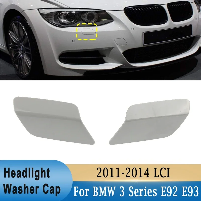 For BMW 3 Series E92 E93 2011-2014 LCI Front Bumper Headlight Washer Nozzle Spray Jet Cover Cap 61677253394 61677253393