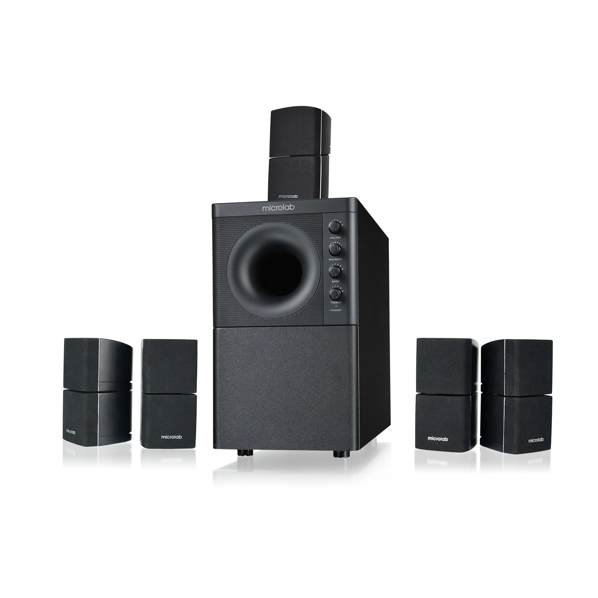 Microlab-X3BT 5.1 Sistema Home Theater, Alto-falantes Dente Azul, Sistema De Música