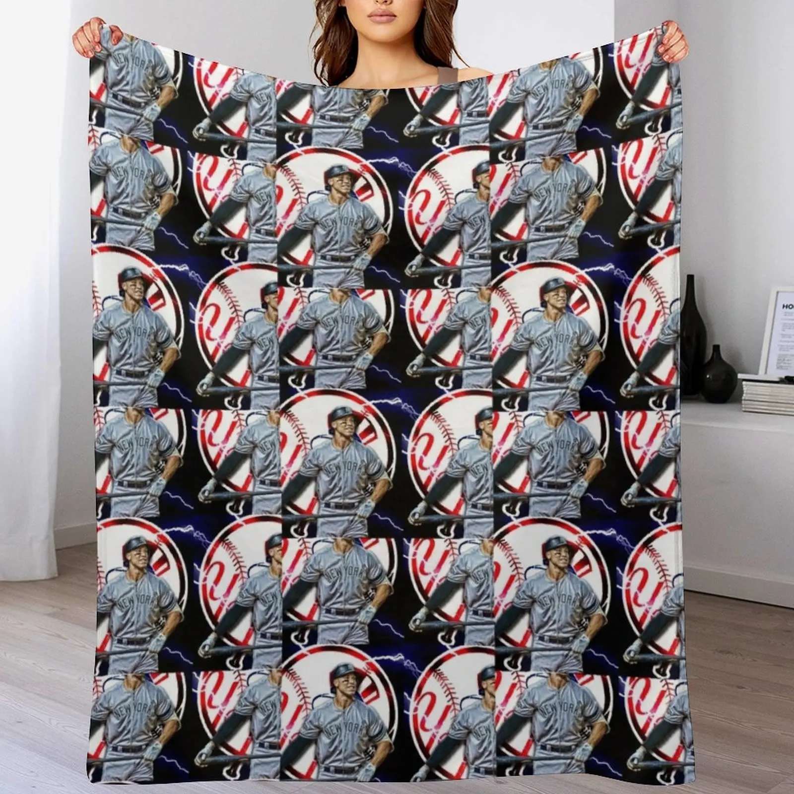 Aaron Judge Throw Blanket Multi Use Warm Blanket for Living Room Bedroom