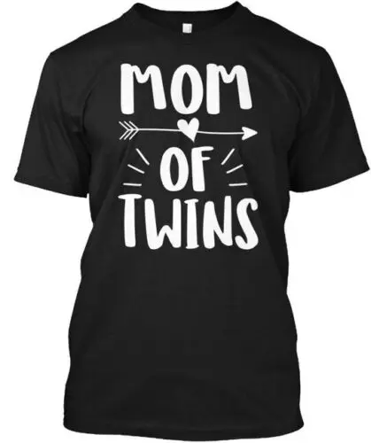 Mom Of Twins Twin Gift T-Shirt Made in the USA Size S to 5XL