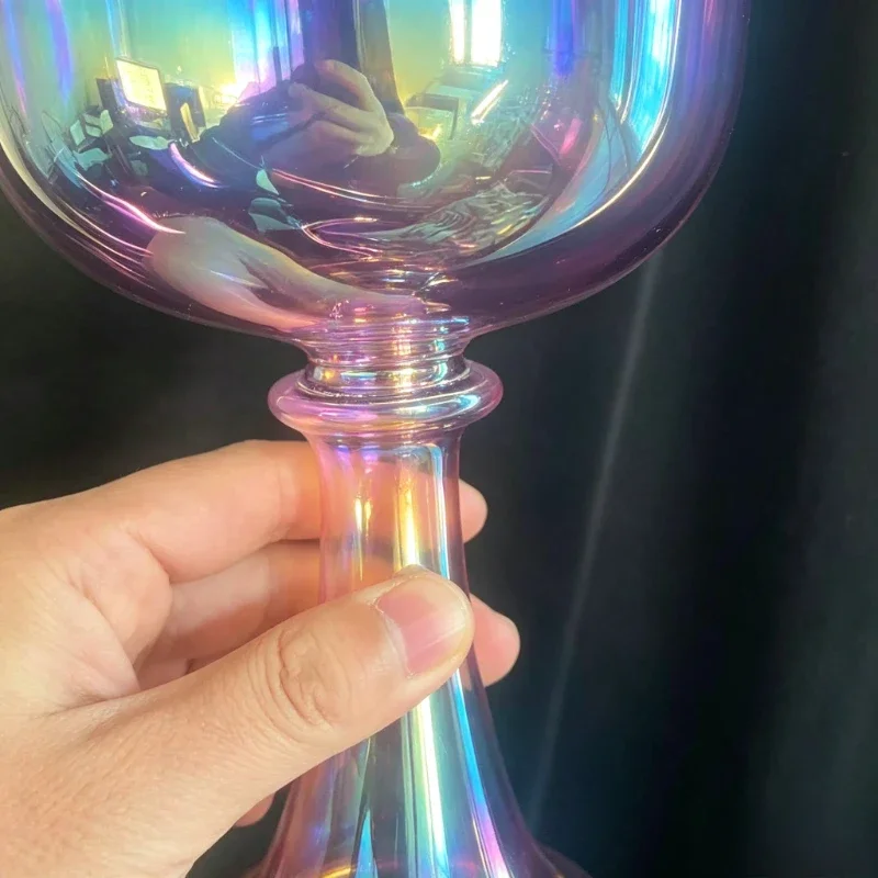 4th Octave G Tone 432Hz Rainbow Handheld Crystal Chalice Singing Bowl, Portable Sound Healing Instrument for Yoga Meditation