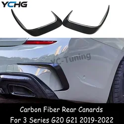 G20 Carbon Fiber Rear Bumper Canards Splitter Vents For BMW 3 Series G20 Pre-LCI M Sport 330i M340i Rear Side Vent Canards Trim