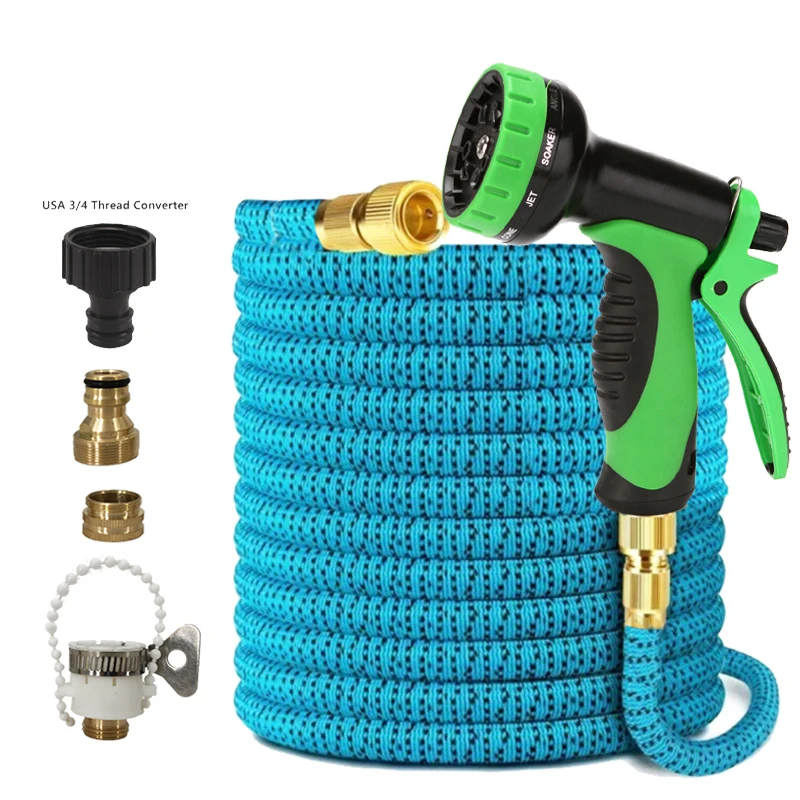 25FT-125FT Retractable Garden Watering Pipe, High-Pressure Car Wash Gun, 10 Functions, Garden Irrigation And Cleaning Supplies