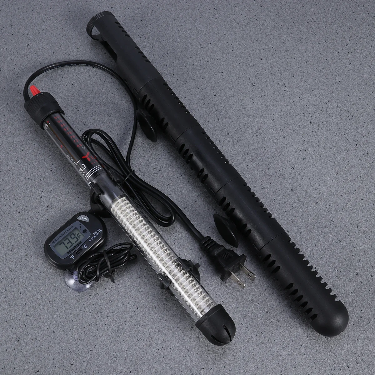 

300W Aquarium Submersible Heater Heating Rod LED Digital Thermometer Set Us Plug for Accurate Temperature