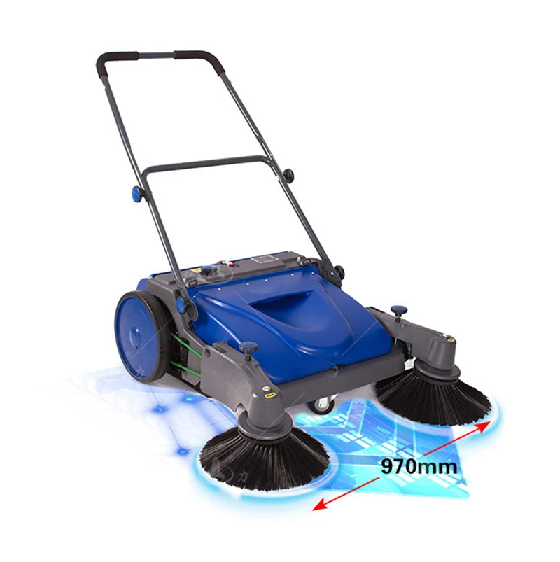 Sweeper-950 Mini Walk Behind Hand Push Workshop Street Floor Vacuum Brush Sweeper