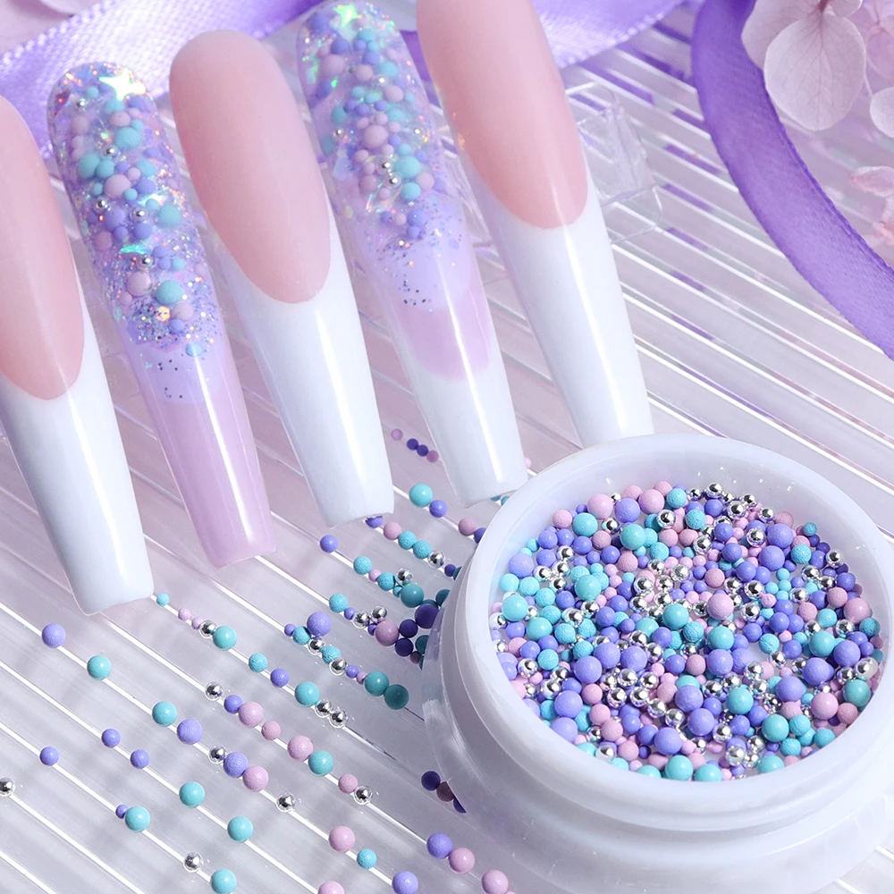 

Dopamine Macaron Round Beads 3D Resin Accessories Multicolor Mini Caviar Steel Ball Rhinestones Charms DIY Jewelry Crafts Making