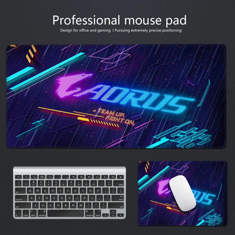 GIGABYTE AORUS Beautiful illustrations style patternsOffice Computer Desk Mat Table Big Mouse Pad Laptop Cushion Nonslip Decor