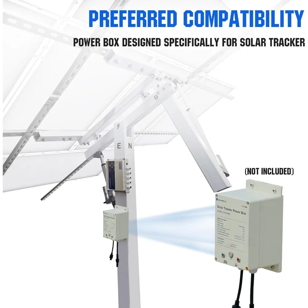 

Solar Panel Dual Axis Tracking System (Increase 40% Power) with Tracker Controller, Complete Solar Tracker Kit