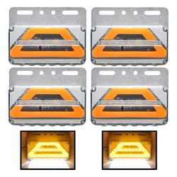 4 pcs Truck Sidelight Parking Lights Trailer Side Marker LED 24V Cargo Car Clearance Lights Dynamic Turn Signal Positioning Lamp