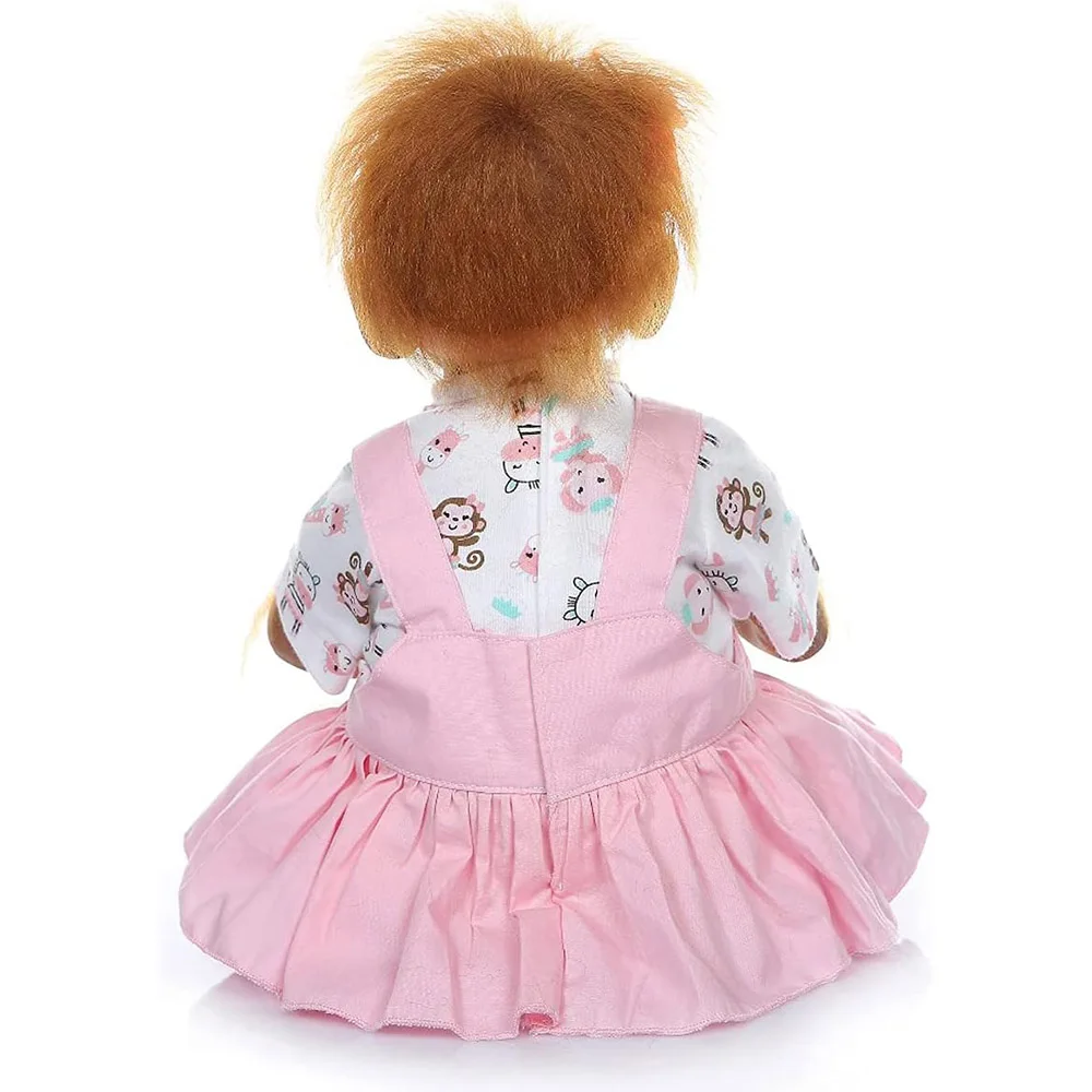 Muñeco mono realista de 50cm, vinilo de silicona, bebé Reborn, mono recién nacido como orangután Real, muñecas realistas para bebés, juguete para niños