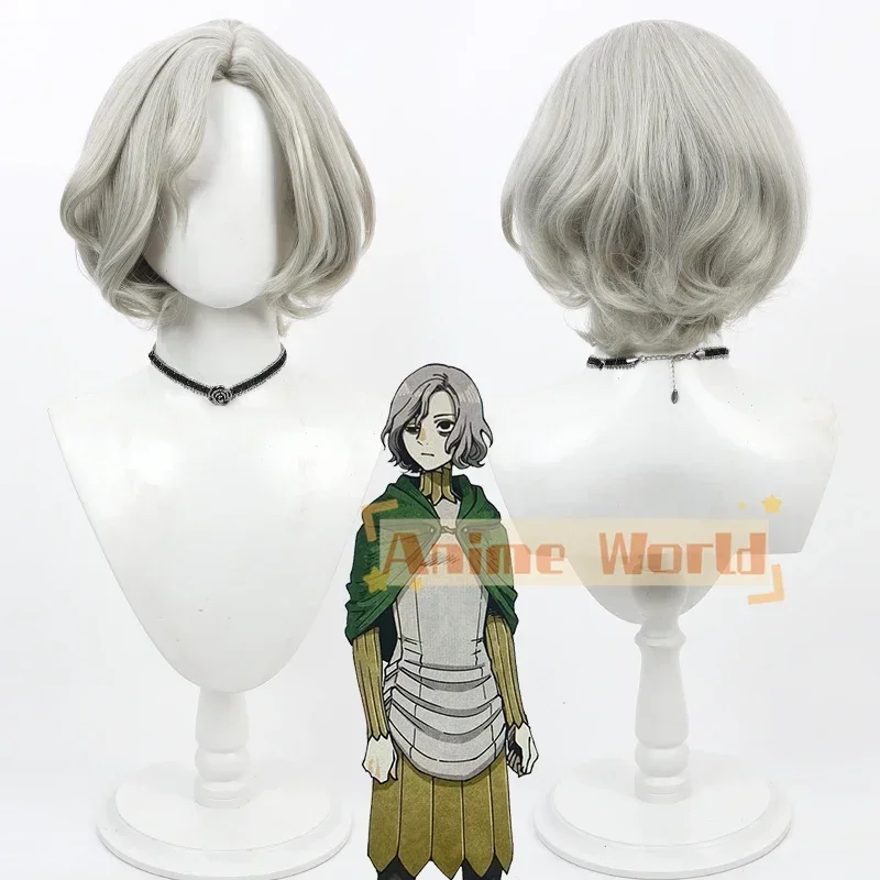 

Delicious in Dungeon Mithrun Cosplay Wig Short Gray Synthetic Hair Heat Resistant Halloween Carnival Role Play Party + Wig Cap