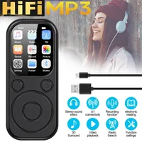 Reproductor de MP3 portátil de 1,8 pulgadas, teclas táctiles compatibles con Bluetooth 5,4, música estéreo con altavoz HiFi, grabación de Radio FM, libro electrónico