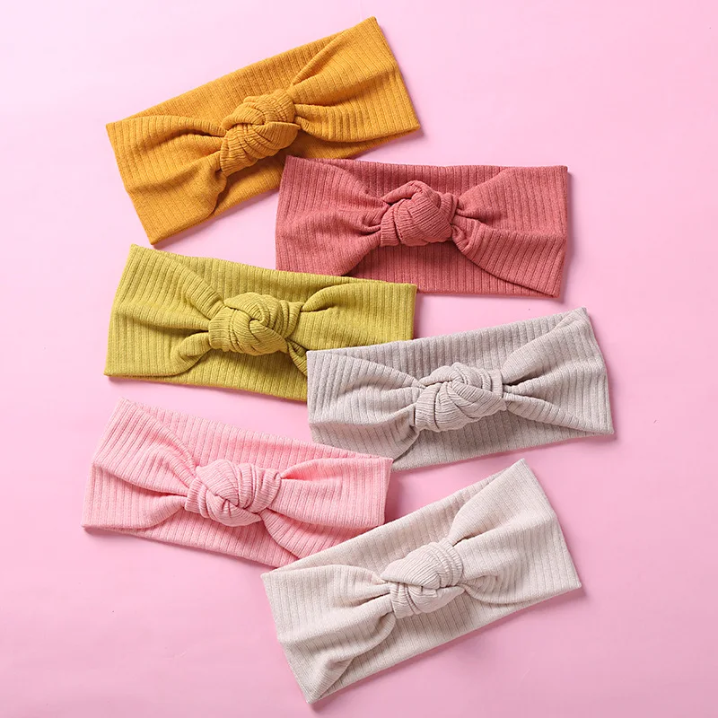 2/3pcs Knitted Strips Twisted Knot Headband Baby Soft Elastic Hair Band Kids Cute Headwear Newborn Hair Accessories