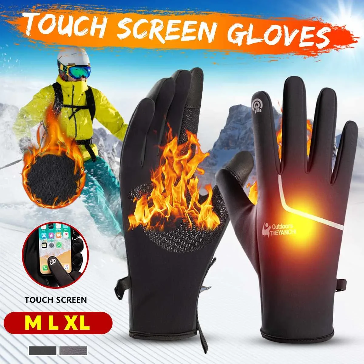 Electric Heated Cloth Heating Vest 3-Gear Winter Outdoor Warmer Vest Warming Jacket Touch Screen Heating Sock Winter Gloves