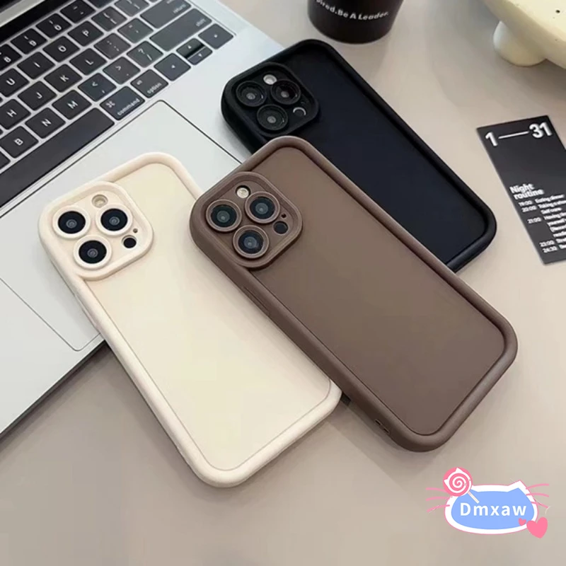 Emery For OPPO A9 A5 A53 A33 A32 2020 A53S A76 A96 A32 2021 A15S A12E A3S Phone Case Premium Solid Color Silicone Matte Cover