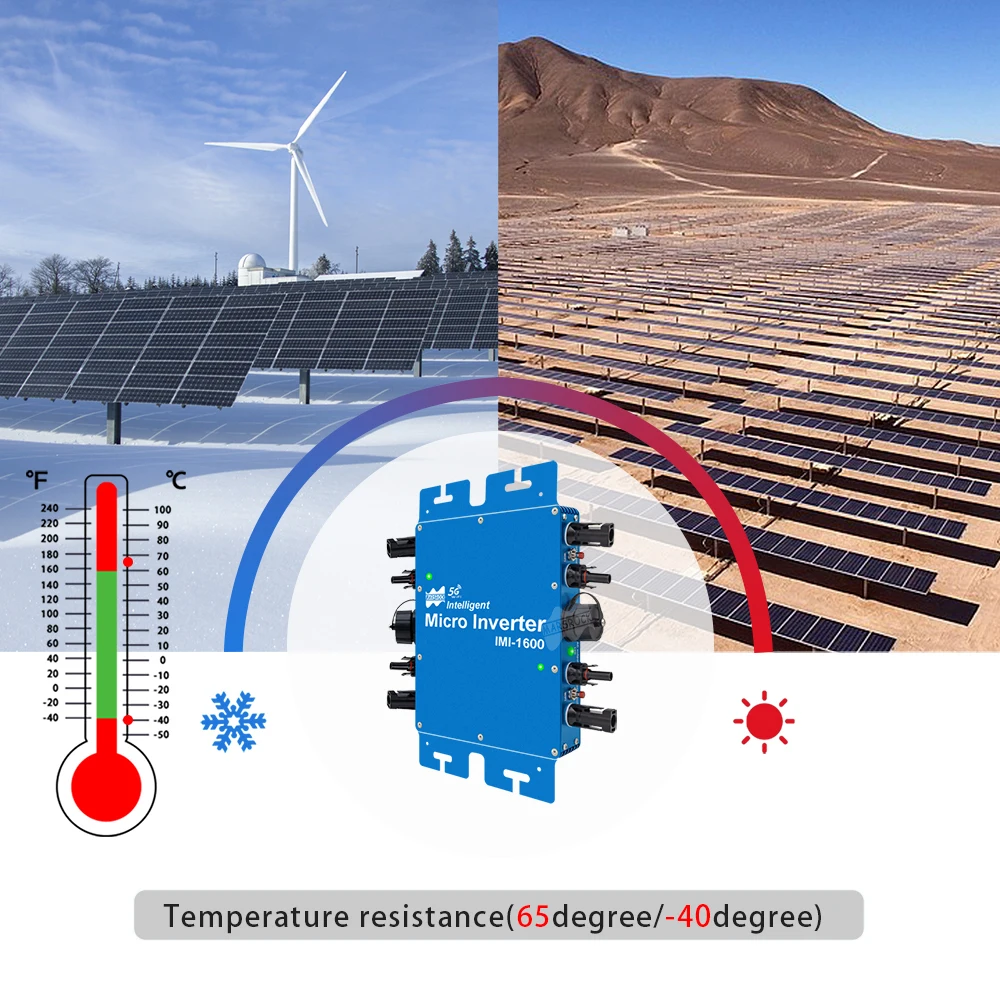 Imagem -04 - Micro Inversor Solar Mars Rock-on 1600w Mppt Wi-fi Conversor Ip65 Inteligente 2050v dc pv para 110v 120v 220v 230v Sistema Energia Grade