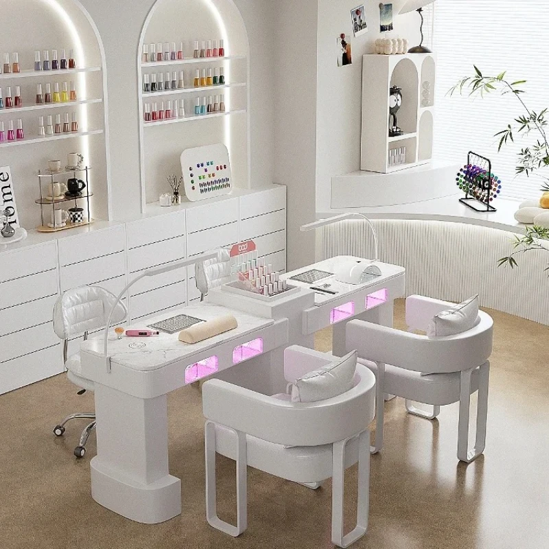 

Dusk Collectore White Manicure Table Nail Desk Beauty Salon Table Professional Aethetic Furniture Meuble Onglerie Mesas Manicure