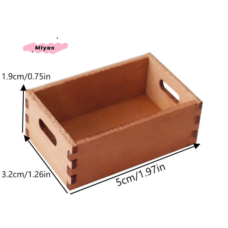 1/12 Domek dla lalek Mini Drewniany Koszyk do Przechowywania Model Mebli do Domku dla Lalek Mikro Scena Dekoracyjne Akcesoria