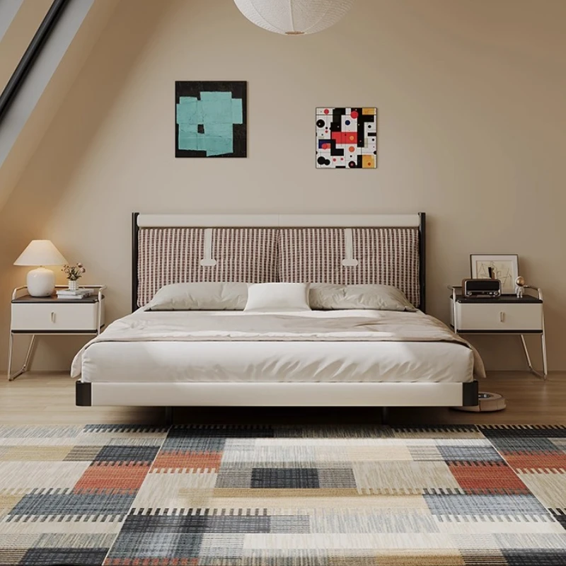 Mid Century Design Double Bed Minimalist luxury interior high-end modern beds 180x200cm comfortable camas modermas furniture