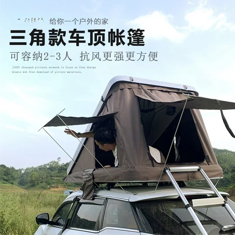 

Cheap And Fine Car Roof Tent Hydraulic Hard Shell Universal Self-Driving Travel Triangle Diagonal Bracing Type Windproof And Rai