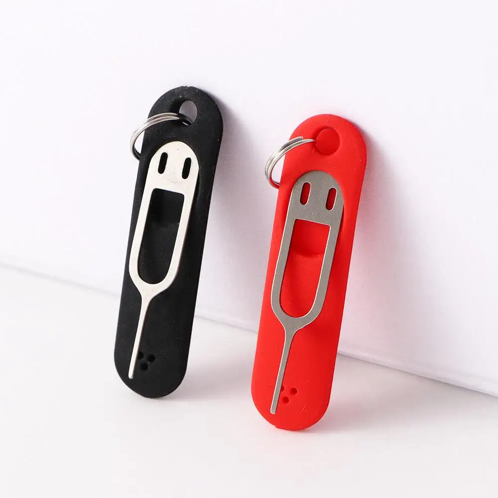 Anti-Lost Metal Card Needle Mobile Phone Pin Ejecting Removal Card Pin Eject Pin Pin Holder Sim Card Tray Ejector with Case