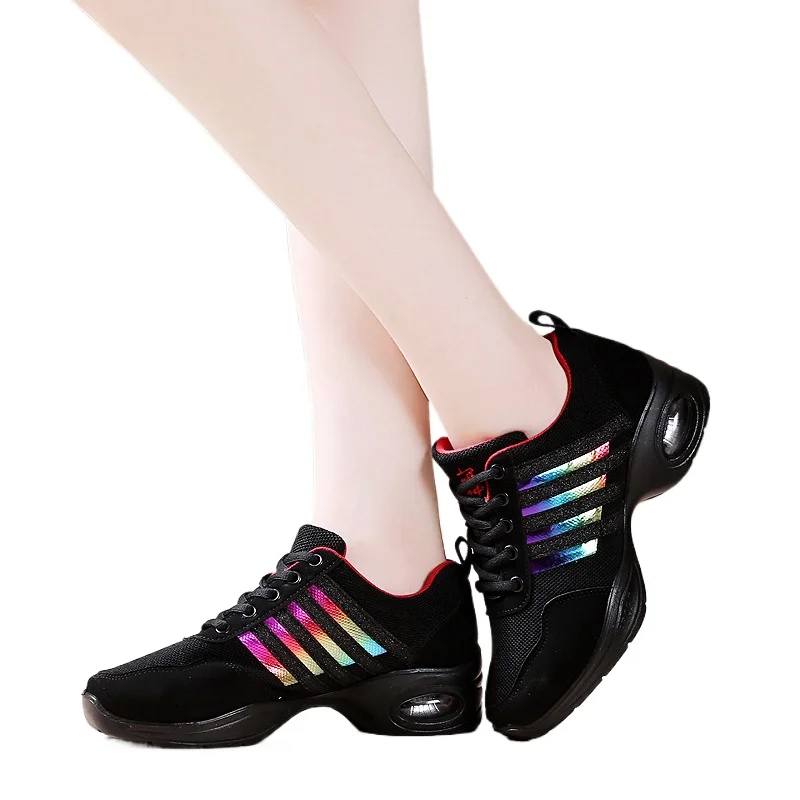 Zapatos informales transpirables para mujer, zapatos de baile ligeros y cómodos con suela suave para danza moderna, danza cuadrada, zapatos marinos