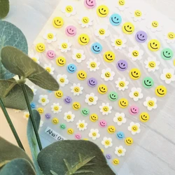 1 sheet Smiling Face Sunflower New Style Fashion Nail Art Stickers Nail Decals for Manicure fashion Design DIY Happy Accessories