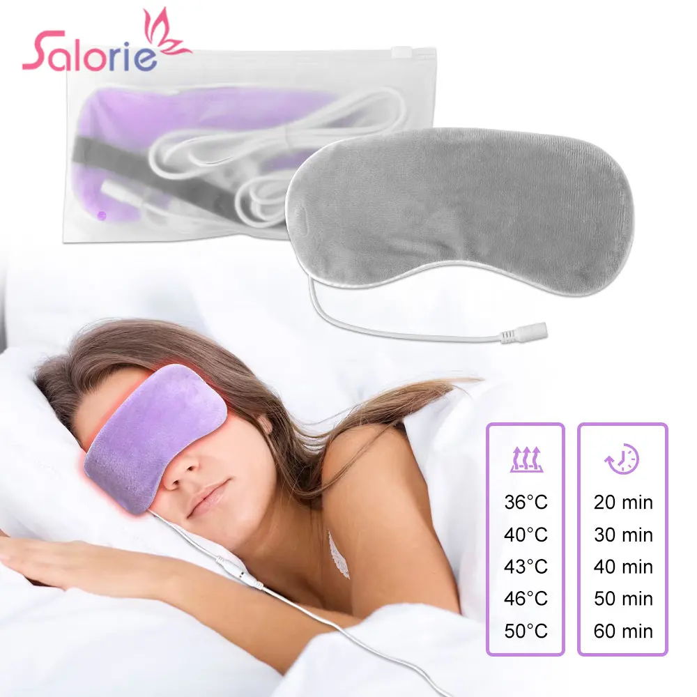 Temperature Hot Steam Eyeshade Sleeping Heated Eye Mask Anti Dark Circle Patch Fatigue Relief Sleep Travel Eye Shade Massager