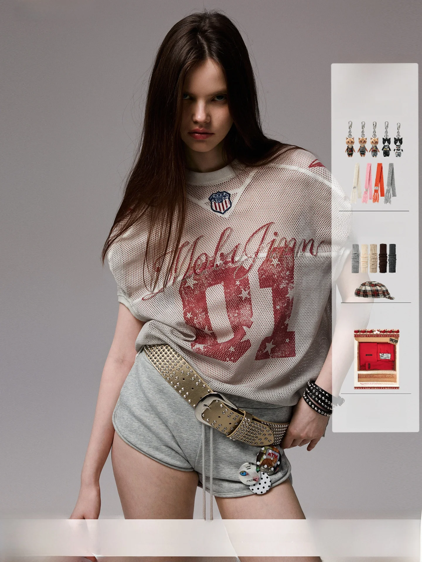 

Винтажная майка для регби JINN STUDIO, топ в стиле ретро Sports Me с ушками и принтом цветов, футболка Blo oulder Patch ort Sve