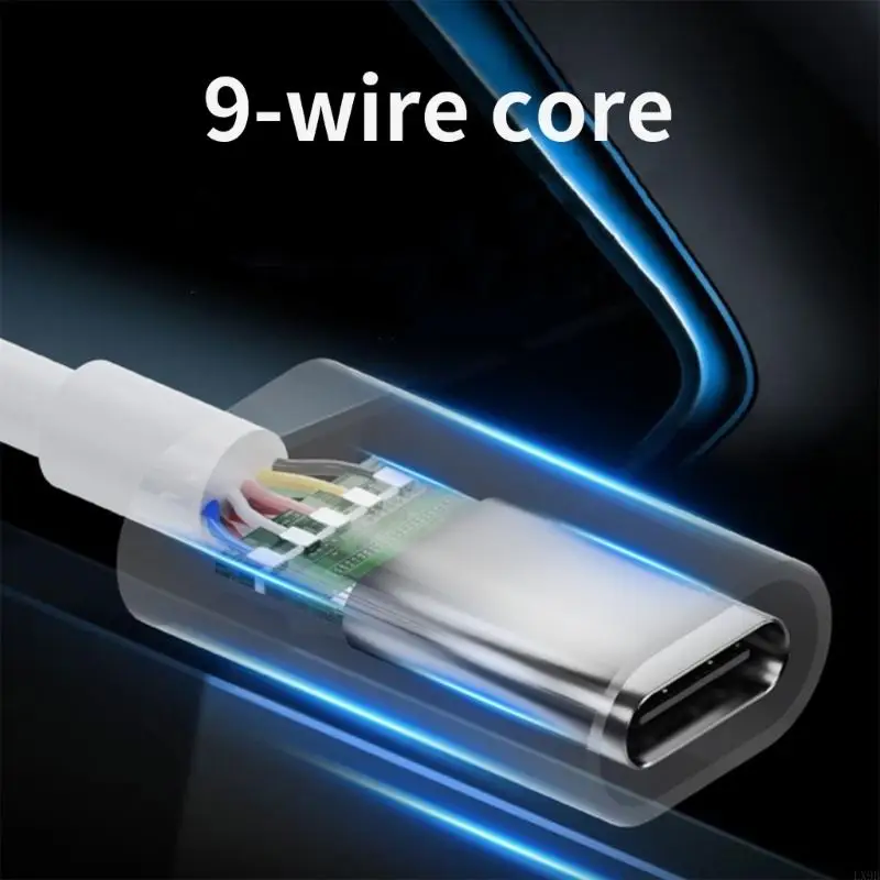 15CM USB3.0 to USB C Adapter Cable for Laptop and Data Transfer and Fast Charging 3A Headsets Converter Cable
