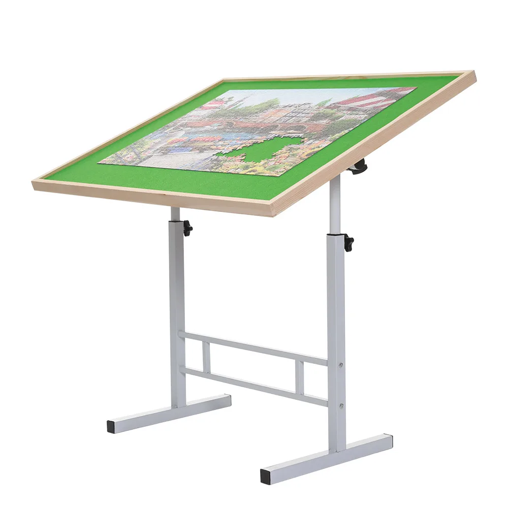 

Регулируемый и складной стол-головоломка, 1500 шт., наклонная доска-головоломка с пылезащитным чехлом, металлический каркас 34x26 дюймов для взрослых, любителей головоломок