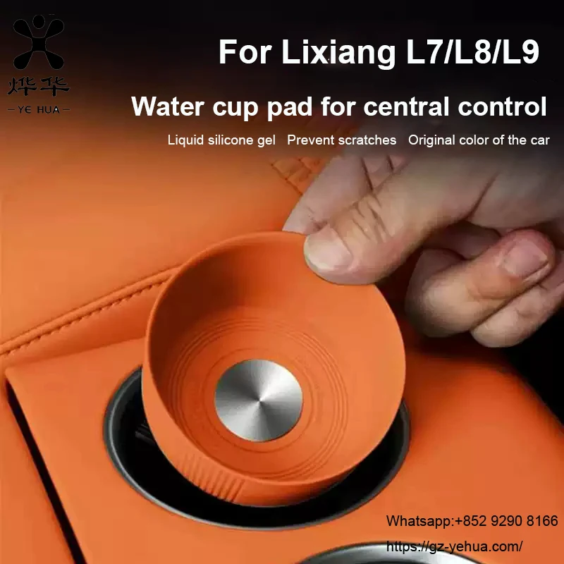 Li vexiang L7 L8 L9-Porte-gobelet à eau en silicone, boîte de rangement, accessoires automobiles