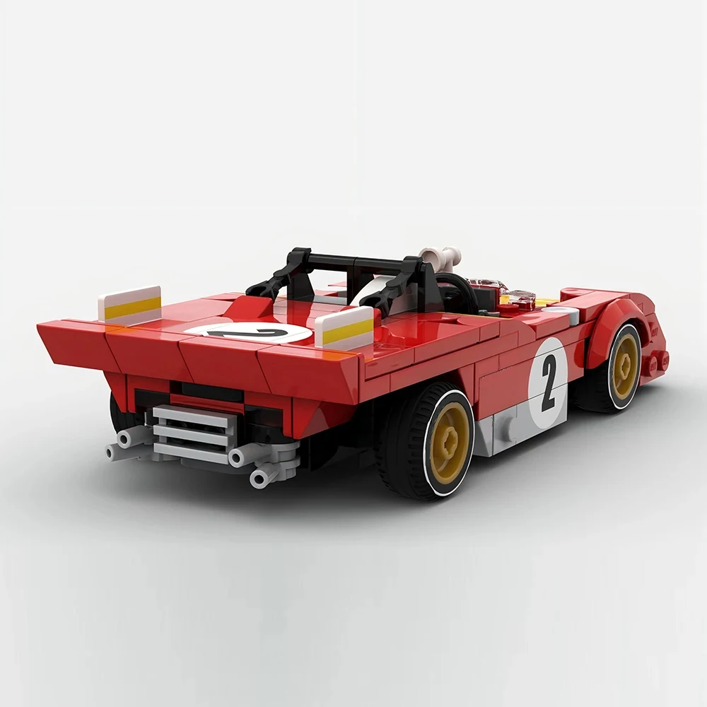 199PCS MOC Speed Champions 1972 Daytona 24 Hours Endurance Race Sports Car City Car Model Building Blocks Children\'s Toy Gift