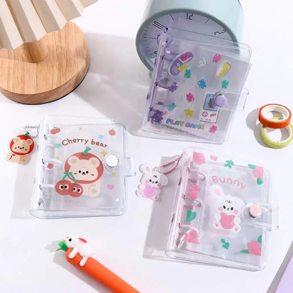 Materiale scolastico Kawaii Diario a 3 fori Libro a mano Mini raccoglitore Notebook Album fotografico Raccoglitore ad anelli Notebook a fogli mobili