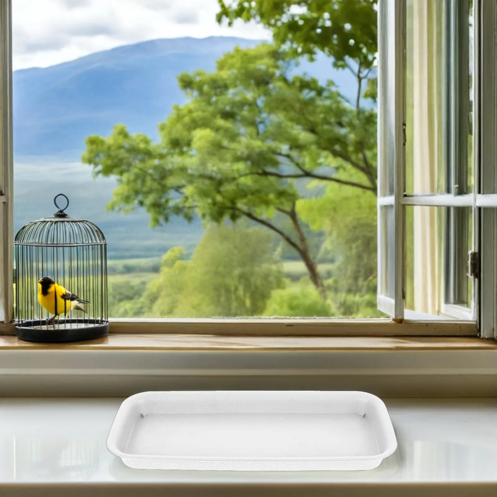 

Plastic Rectangular Plant Saucer Tray Flower Pot Base Tray Water Catcher for Indoor Outdoor Planter Pots Plant Base Saucer