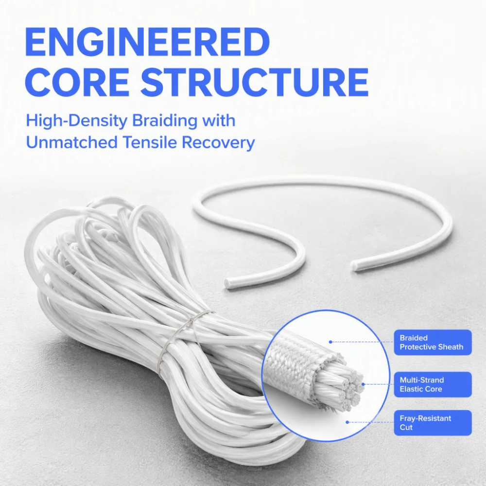 Practical 6mm 10m Elastic Bungee Cord Multipurpose Flexible Round Elastic Rope Shock Cord Tie Down DIY