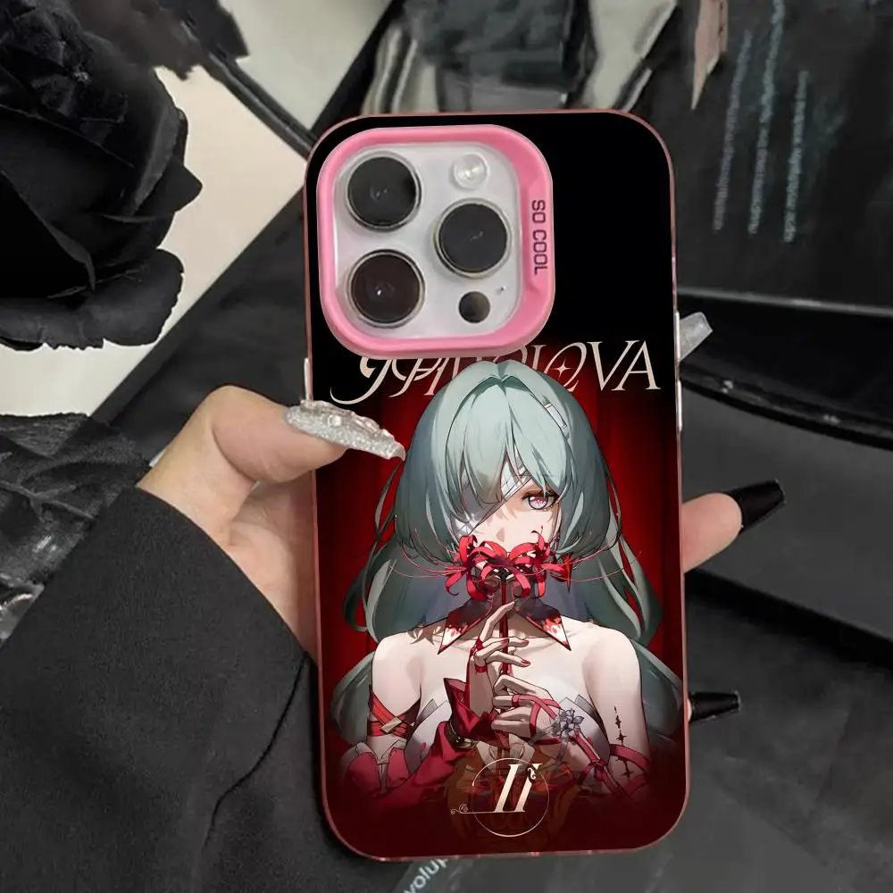 Wuthering Waves Phrolova Phone Case for iPhone 17 16 15 14 13 12 11 X XR XS 8 7 Pro Max Plus Translucent Pink Cover Luxury Cover