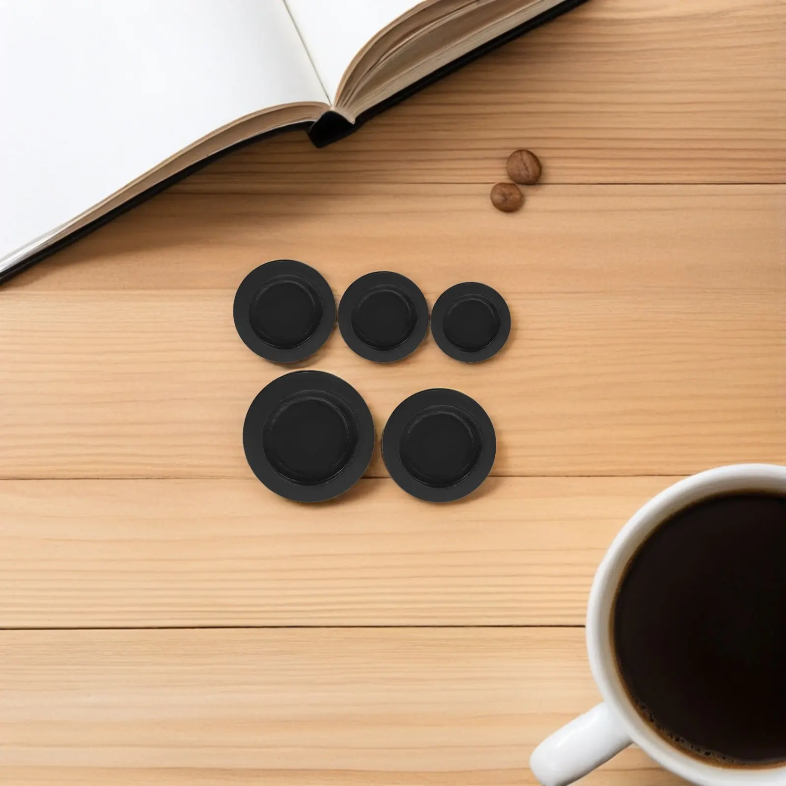5Pcs Round Rubber Piggy Bank Stoppers Bottom Caps for Money Banks Saving Jars Home Office Organization Reusable Safe Non Slip