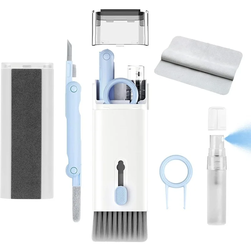 7-in-1 For Headset Keyboard Cleaning Tools Cleaner Keycap Puller Kit Computer Keyboard Cleaner Brush Kit Earphone Cleaning Pen