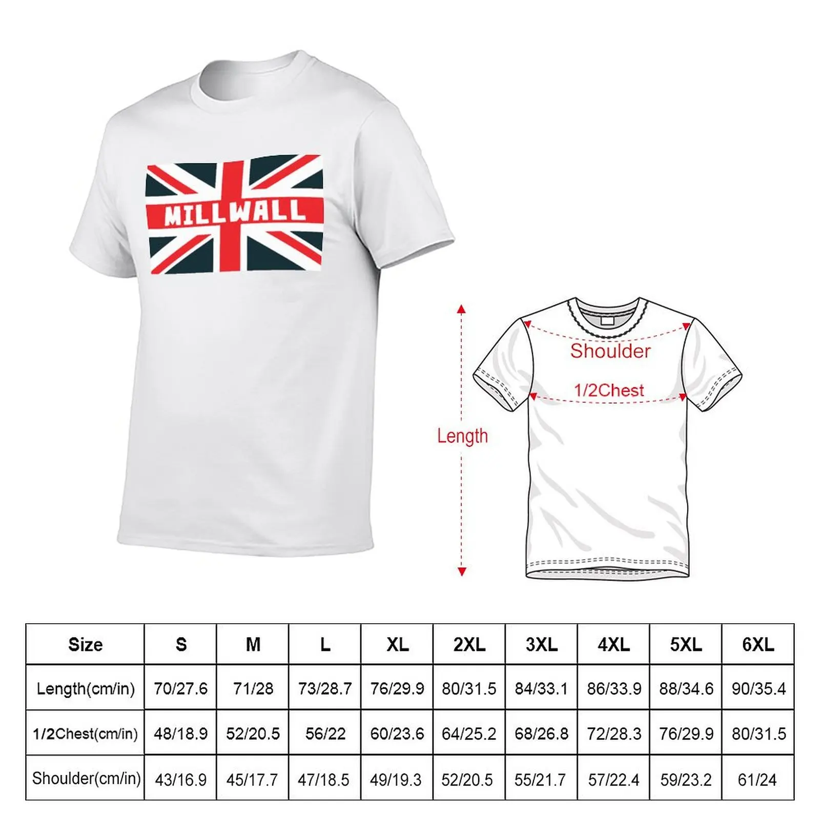 Millwall Union Jack T-Shirt Work Outdoor Short Sleeve Tee