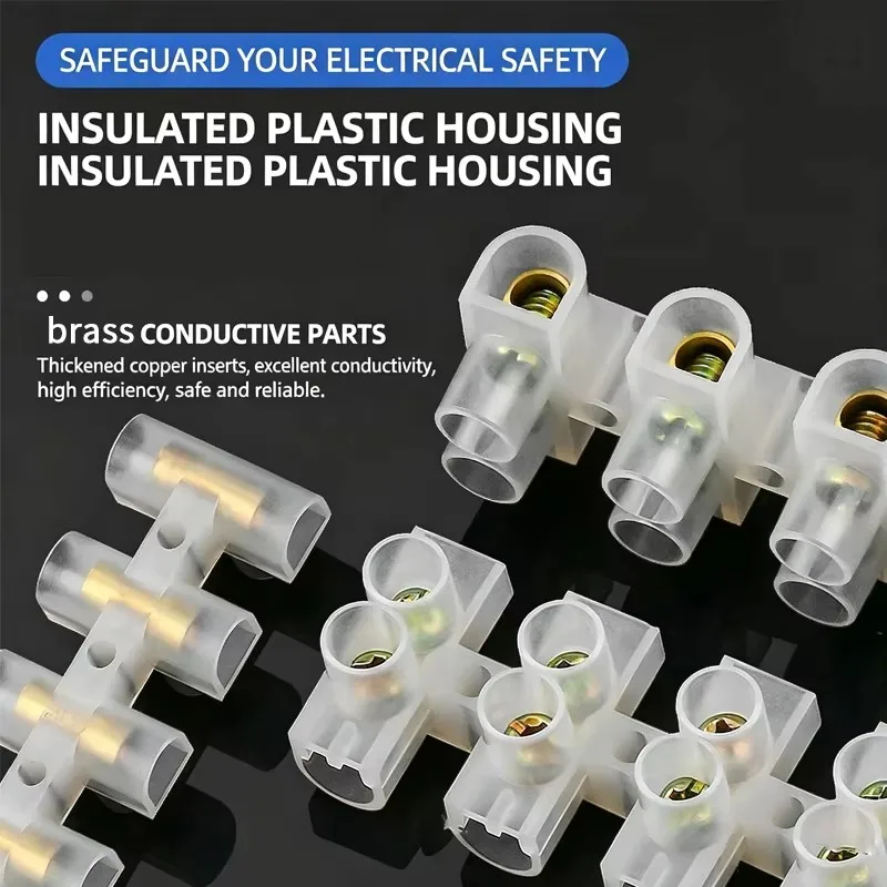 X3 Series Position Screw Barrier Terminal Strip with Brass Contact 380V Electrical Cable Joint for Home Application Circuit Wire