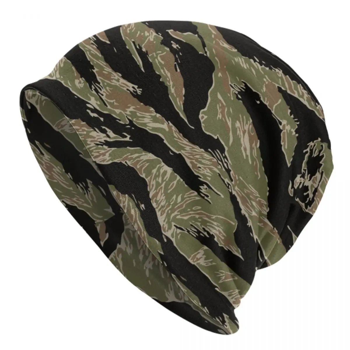 Tiger Stripe Camo Bonnet Hat Knitting Hats Men Women Hip Hop Unisex Camouflage Warm Winter Skullies Beanies Caps