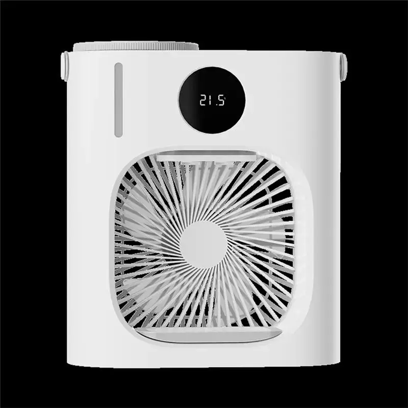 BABZ Mini USB Cooling Portable Air Conditioner Fan, Desktop Water Cooler with LED Screen, Silent Mist Fan for Office Bedroom