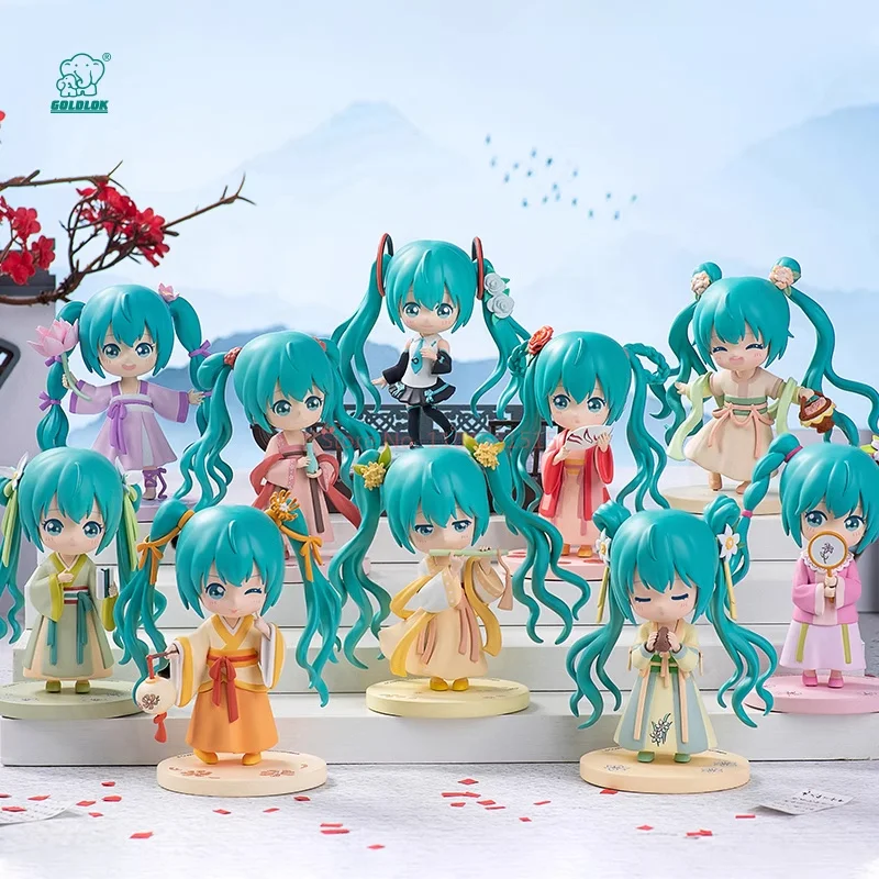 

Genuine Goldlok Hatsune Miku Qu Yunshang Blind Box Chinese Style Mysterious Box Desktop Ornament Figure Anime Model Toys Gift