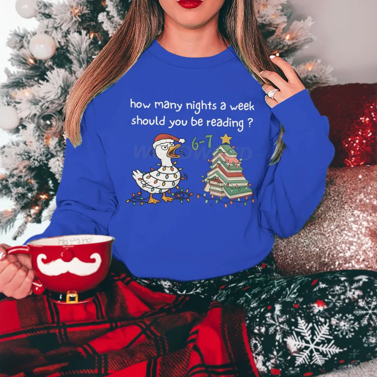 Literary Humor Long Sleeves Sweater Funny 6 7 Meme Graphic Sweatshirts for Women Book Lover Six Seven Memes Casual Tops