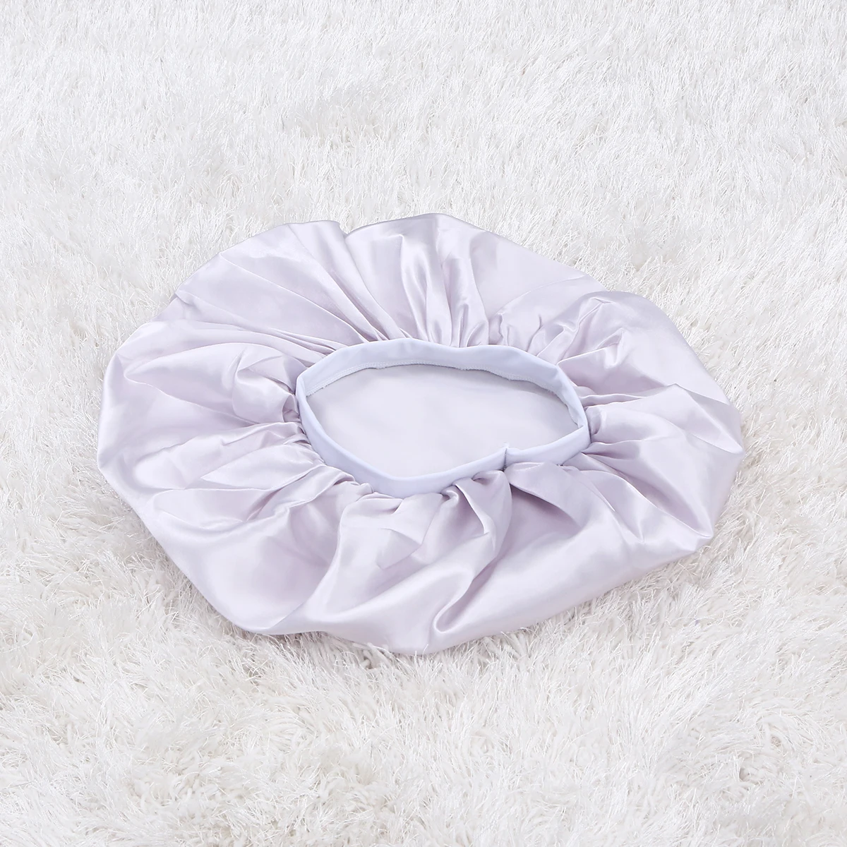 

Satin Bathing Cap for Women Lightweight Durable Safe Hair Protection Sleep Caps Bonnet Long Beanie Shower Use