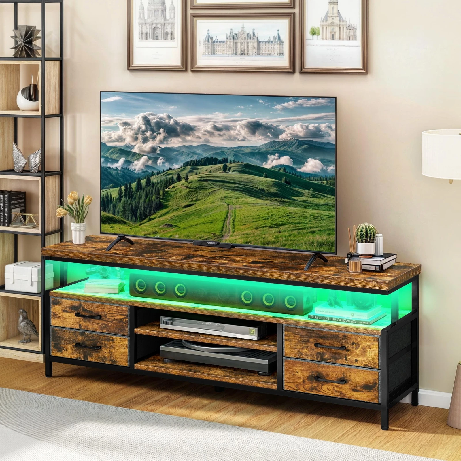 

TV Stand with Storage for 70/65 inch TVs LED TV Console Media Cabinet