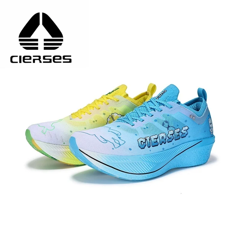 CLERSES Carbon Plate Running Shoes Men's And Women's Marathon Running Shoes Anti Slip And Shock-absorbing Running Shoes