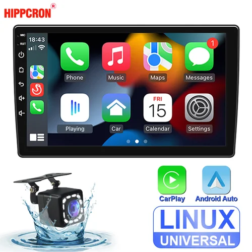 Hippcron Car Rdio 2din Carplay Android Auto pulgadas 7 ""9"" reproductor Multimedia pantalla táctil Aux Bluetooth USB enlace de espejo Universal