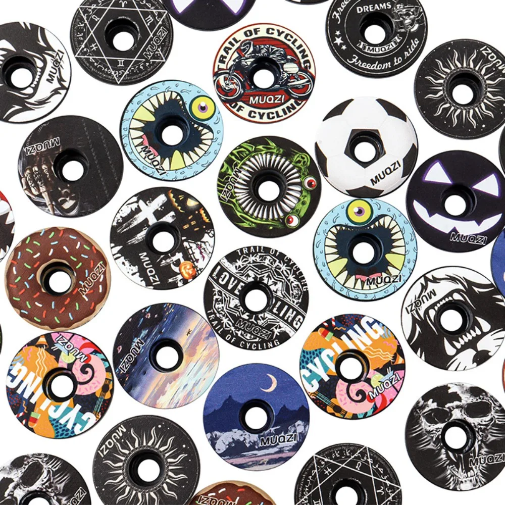 

Stem Cap Bicycle Bowl Cover with Screws Aluminum Alloy Bicycle Stem Top Cap 28.6mm 1 1/8" Colorful Fork Tube Headset Cap